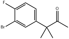 3-(3-Bromo-4-fluorophenyl)-3-methylbutan-2-one Structure
