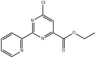 ethyl 6-chloro-2-(pyridin-2-yl)pyrimidine-4-carboxylate 구조식 이미지