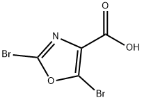 2,5-dibromo-4-Oxazolecarboxylic acid 구조식 이미지