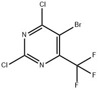 5-Bromo-2,4-dichloro-6-(trifluoromethyl)pyrimidine Structure