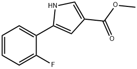 5-(2-fluorophenyl)-1H-pyrrole-3-carboxylic acid methyl ester 구조식 이미지