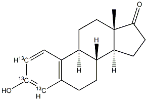 Estrone-[2,3,4-13C3] 구조식 이미지