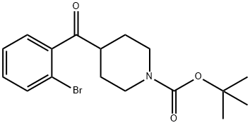 1-Piperidinecarboxylic acid, 4-(2-bromobenzoyl)-, 1,1-dimethylethyl ester Structure