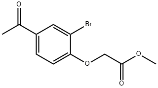 methyl 2-(4-acetyl-2-bromophenoxy)acetate 구조식 이미지