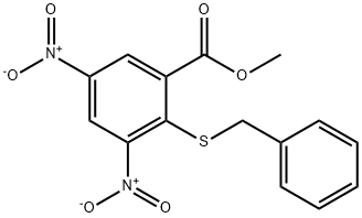 methyl 2-(benzylthio)-3,5-dinitrobenzoate Structure
