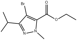 1H-Pyrazole-5-carboxylic acid, 4-bromo-1-methyl-3-(1-methylethyl)-, ethyl ester Structure
