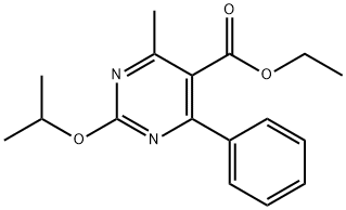 Ethyl 2-isopropoxy-4-methyl-6-phenylpyrimidine-5-carboxylate 구조식 이미지