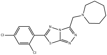 3-(1-azepanylmethyl)-6-(2,4-dichlorophenyl)[1,2,4]triazolo[3,4-b][1,3,4]thiadiazole 구조식 이미지