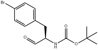 (R)-tert-butyl (1-(4-bromophenyl)-3-oxopropan-2-yl)carbamate 구조식 이미지