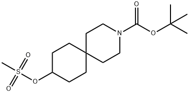 tert-butyl 9-(methylsulfonyloxy)-3-azaspiro[5.5]undecane-3-carboxylate Structure