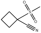 1-(methylsulfonyl)cyclobutanecarbonitrile Structure