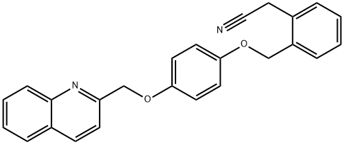 2-(2-((4-(quinolin-2-ylmethoxy)phenoxy)methyl)phenyl)acetonitrile(WXG01248) Structure