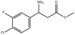 METHYL 3-AMINO-3-(4-CHLORO-3-FLUOROPHENYL)PROPANOATE Structure