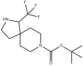 Tert-Butyl 1-(Trifluoromethyl)-2,8-Diazaspiro[4.5]Decane-8-Carboxylate 구조식 이미지