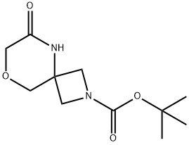 6-Oxo-8-Oxa-2,5-Diaza-Spiro[3.5]Nonane-2-Carboxylic Acid Tert-Butyl Ester 구조식 이미지