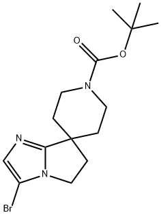 tert-Butyl 3'-bromo-5',6'-dihydrospiro[piperidine-4,7'-pyrrolo[1,2-a]imidazole]-1-carboxylate Structure