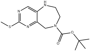 2-Methylsulfanyl-5,6,7,9-Tetrahydro-Pyrimido[5,4-E][1,4]Diazepine-8-Carboxylic Acid Tert-Butyl Ester Structure