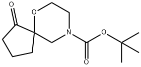1-Oxo-6-Oxa-9-Aza-Spiro[4.5]Decane-9-Carboxylic Acid Tert-Butyl Ester Structure