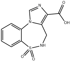 6,6-Dioxo-5,6-Dihydro-4H-6L6-Thia-2,5,10B-Triaza-Benzo[E]Azulene-3-Carboxylic Acid 구조식 이미지