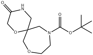 3-Oxo-1,8-dioxa-4,11-diaza-spiro[5.6]dodecane-11-carboxylicacidtert-butylester Structure