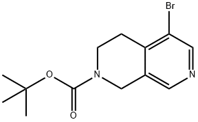 5-Bromo-3,4-dihydro-1H-[2,7]naphthyridine-2-carboxylic acid tert-butyl ester Structure