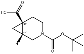 Cis-3-Aza-Bicyclo[4.1.0]Heptane-3,6-Dicarboxylic Acid 3-Tert-Butyl Ester Structure