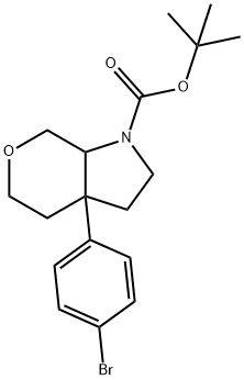 3A-(4-Bromo-Phenyl)-Hexahydro-Pyrano[3,4-B]Pyrrole-1-Carboxylic Acid Tert-Butyl Ester Structure