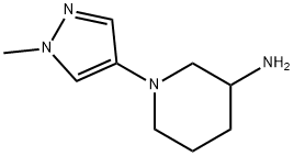 1-(1-methyl-1H-pyrazol-4-yl)piperidin-3-amine 구조식 이미지