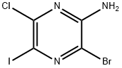 3-Bromo-6-chloro-5-iodopyrazin-2-amine Structure