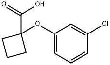 1-(3-chlorophenoxy)cyclobutane-1-carboxylic acid 구조식 이미지