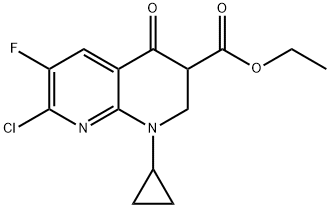 Ethyl 7-chloro-1-cyclopropyl-6-fluoro-4-oxo-1,2,3,4-tetrahydro-1,8-naphthyridine-3-carboxylate 구조식 이미지
