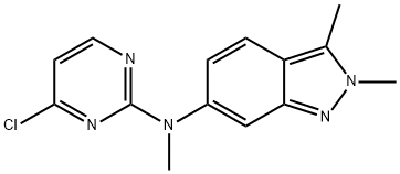 N-(4-chloro-2-pyrimidinyl)-N,2,3-trimethyl-2H-Indazol-6-amine Structure
