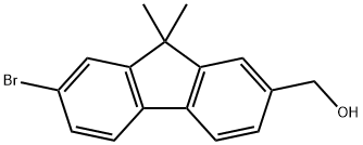 (7-bromo-9,9-dimethyl-9H-fluoren-2-yl)methanol 구조식 이미지