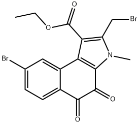 ethyl 8-bromo-2-(bromomethyl)-3-methyl-4,5-dioxo-4,5-dihydro-3H-benzo[e]indole-1-carboxylate 구조식 이미지