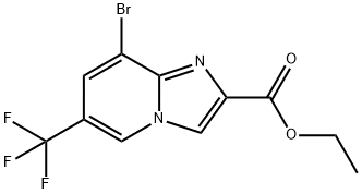 8-Bromo-6-trifluoromethyl-imidazo[1,2-a]pyridine-2-carboxylic acid ethyl ester Structure
