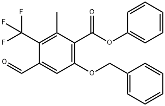 phenyl6-(benzyloxy)-4-formyl-2-methyl-3-(trifluoromethyl)benzoate Structure
