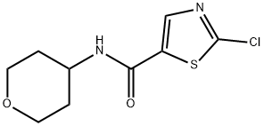 2-Chloro-N-(tetrahydro-2H-pyran-4-yl)thiazole-5-carboxamide 구조식 이미지