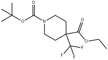 1-tert-butyl 4-ethyl 4-(trifluoromethyl)piperidine-1,4-dicarboxylate Structure