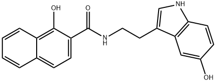 1-Hydroxy-N-[2-(5-hydroxy-1H-indol-3-yl)ethyl]-2-naphthalenecarboxamide Structure