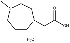 (4-Methyl-1,4-diazepan-1-yl)acetic acid hydrate Structure