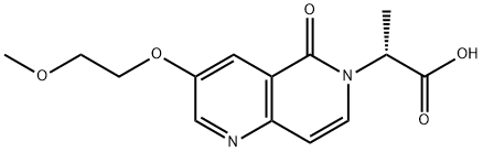 (R)-2-(3-(2-methoxyethoxy)-5-oxo-1,6-naphthyridin-6(5H)-yl)propanoic acid Structure