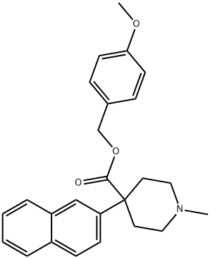 4-Methoxybenzyl 1-methyl-4-(naphthalen-2-yl)piperidine-4-carboxylate Structure