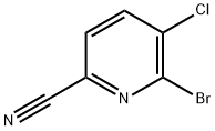 6-Bromo-5-Chloropyridine-2-Carbonitrile 구조식 이미지