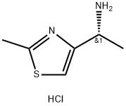 4-Thiazolemethanamine, alpha,2-dimethyl-, hydrochloride , (alphaR)- Structure