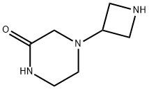 4-(3-azetidinyl)-2-piperazinone Structure