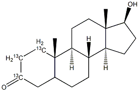 Dihydrotestosterone-[13C3] Structure