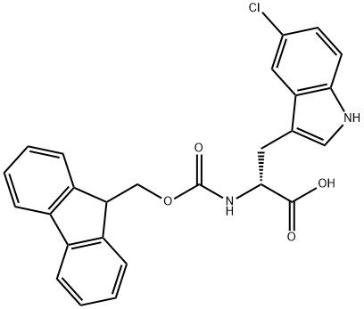 Fmoc-5-chloro-D-tryptophan 구조식 이미지