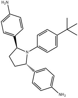 4,4'-((2S,5S)-1-(4-(tert-butyl)phenyl)pyrrolidine-2,5-diyl)dianiline Structure