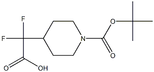 2-(1-(tert-butoxycarbonyl)piperidin-4-yl)-2,2-difluoroacetic acid 구조식 이미지