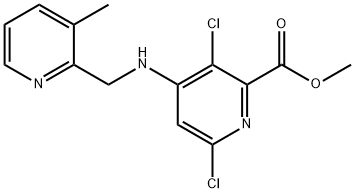 Methyl 3,6-dichloro-4-(((3-methylpyridin-2-yl)methyl)amino)picolinate Structure
